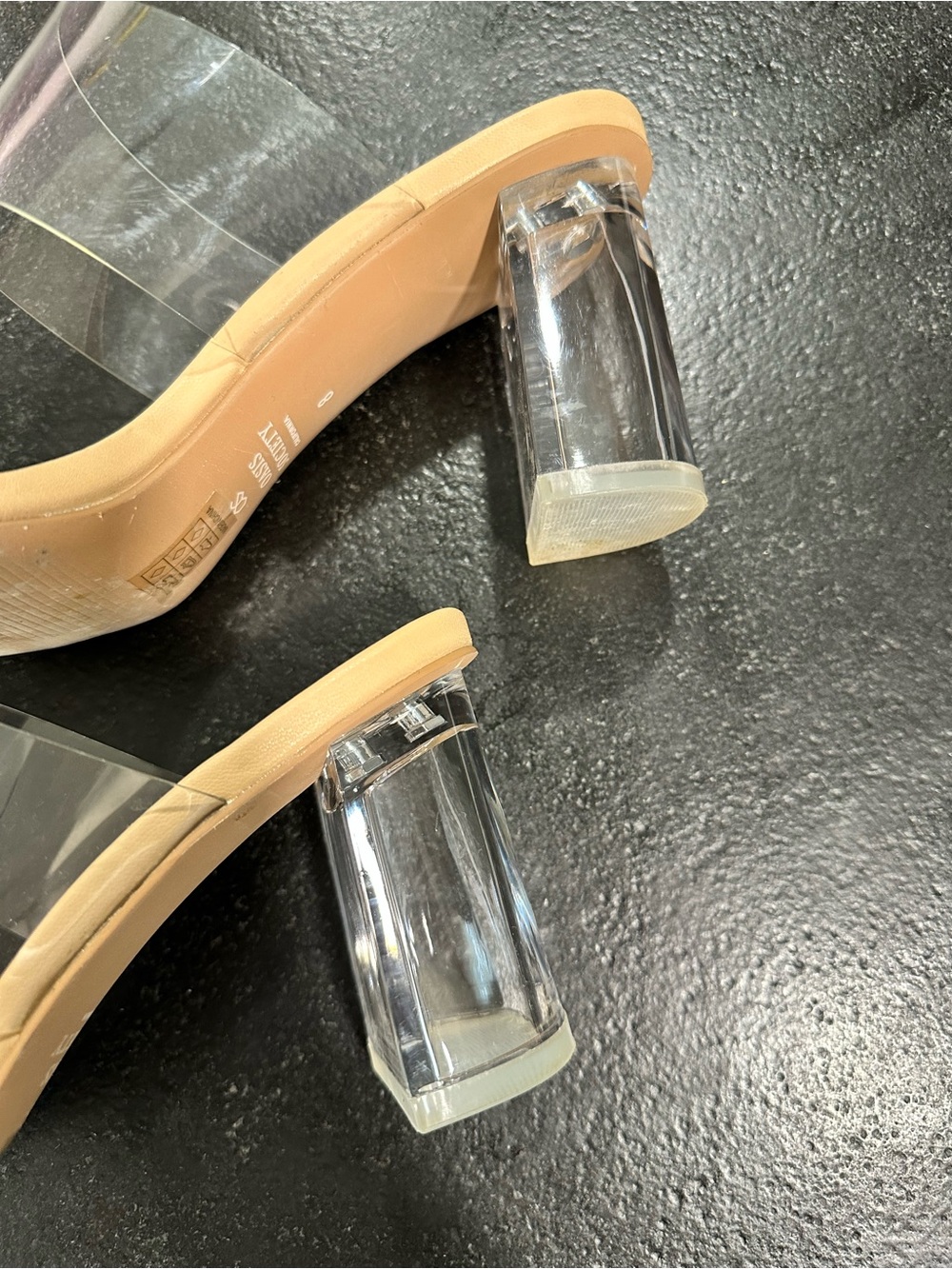 Oasis Society Clear-Strap Sandals in Nude - Picture 7 of 10